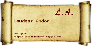 Laudesz Andor névjegykártya